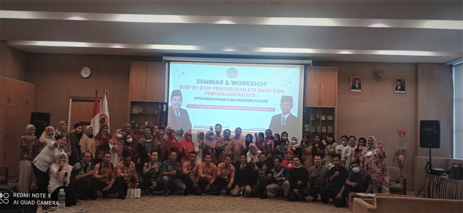 DPW PPNI Prov Riau Menyelenggarakan Seminar dan Workshop Pengurusan STR online